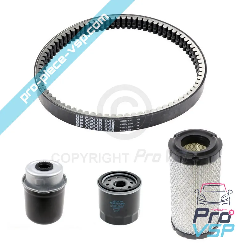 Kit entretien avec courroie pour jdm aloes roxsy moteur lombardini dci