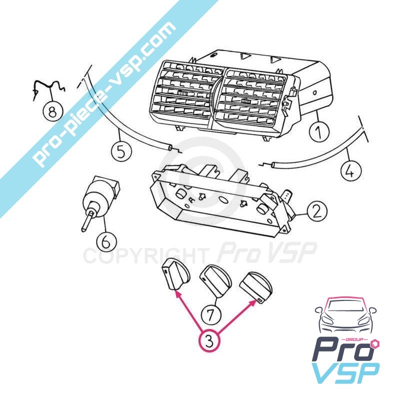 Lateral heating button