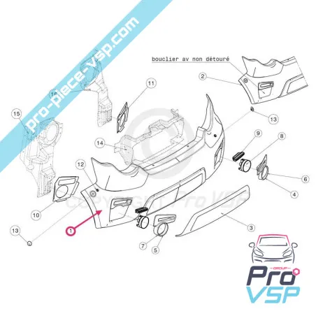 Bara de protecție din față ABS ABS din plastic pentru Jdm Xheos