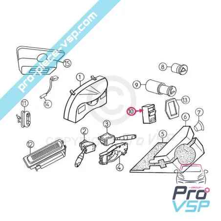 Fönsterlyftbrytare för aixam a721 a741 a751 city roadline crossline scouty