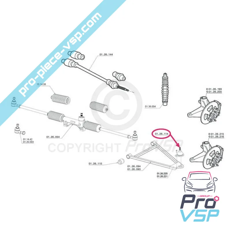 Barra de suspensión adaptable Chatenet