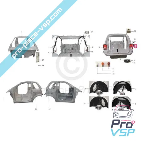 Right taillight for Bellier B8