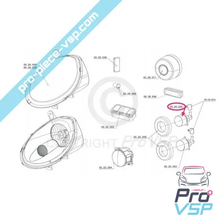 Inversare pentru Chatenet Speedino , CH26 , CH28 , CH30 , CH32 , Sporteevo , Pick-up , Microcar M8 , Mgo 3 , F8C , Ligier JS RC