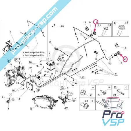 Enjoliveur catadioptre pour Chatenet Microcar Dué