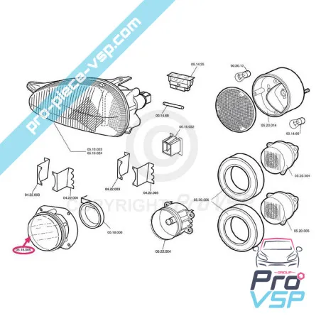 Lâmpada de nevoeiro frontal 1o montagem Chatenet Barooder , Speedino