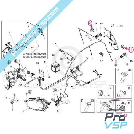Feu arrière pour Ligier Microcar Dué