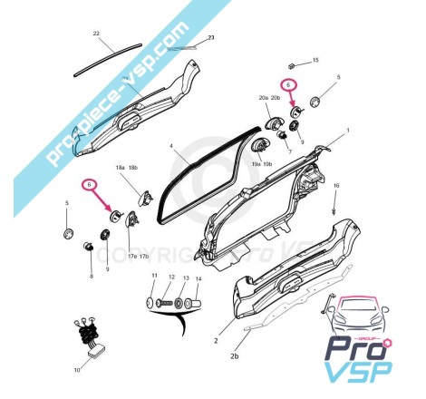 Feu arrière pour Ligier Microcar Dué