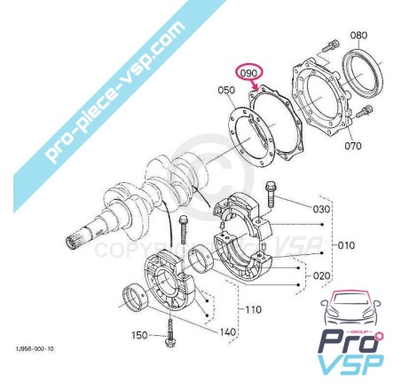 Joint de palier pour aixam moteur kubota z402 et z482