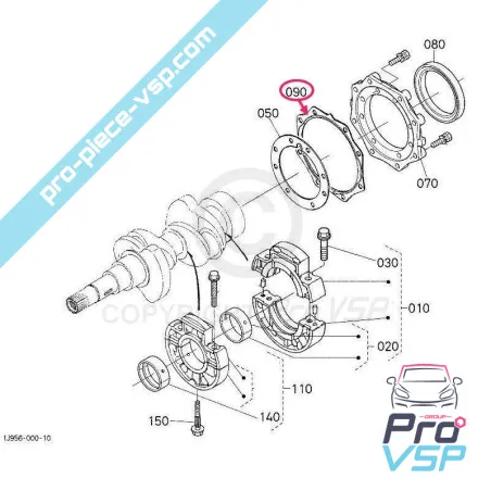 Selo de rolamento para aixam motor kubota Z402 e Z482