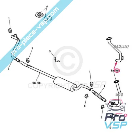 Exhaust manifold origin for Ligier Microcar ( DCI )