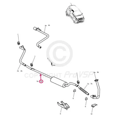 Exhaust silencer Microcar M.go 2