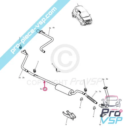 Silenciador de escape Microcar M.go 2