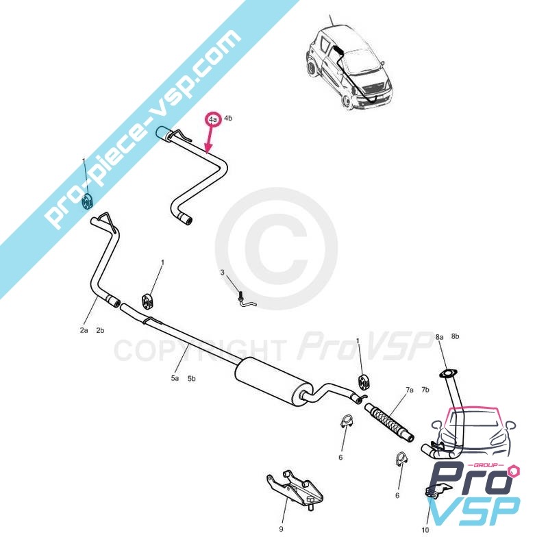 Rear exhaust tube with chrome output