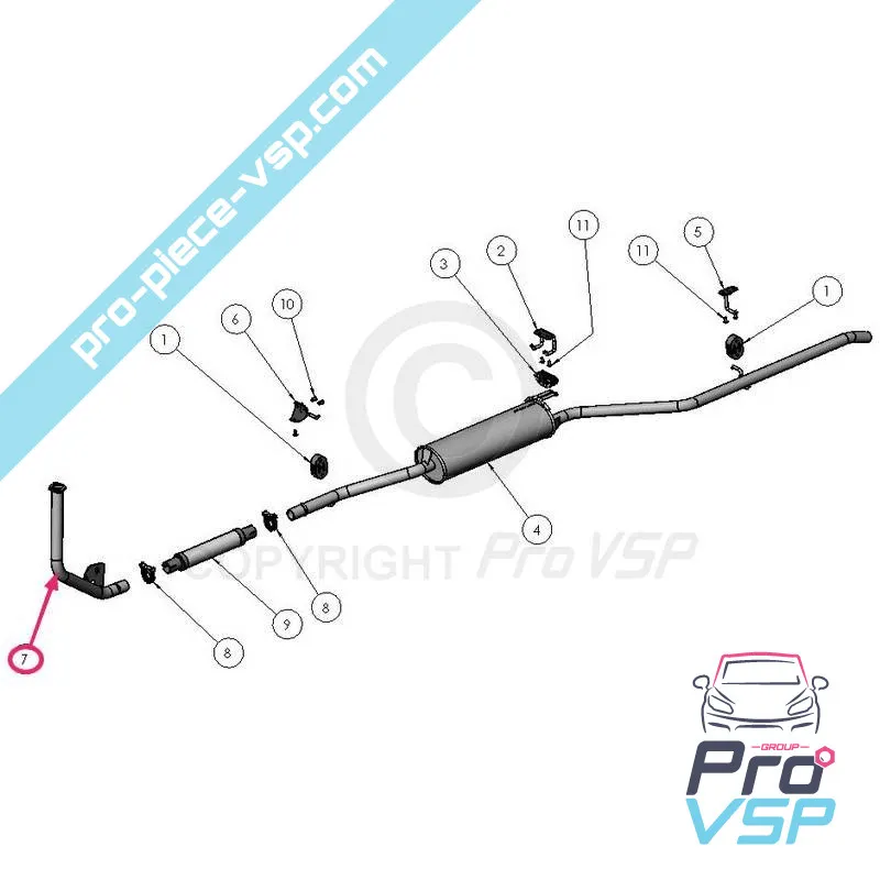 Origine del collettore di scarico per Ligier Microcar Dué ( Lombardini Progress )