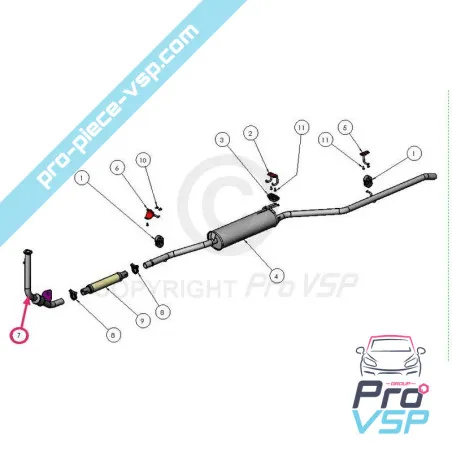 Exhaust manifold origin for Ligier Microcar gasoline engine