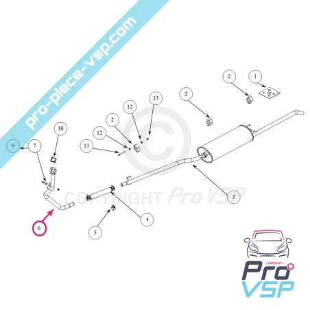 Collettore di scarico per Ligier Nova 1a assemblaggio