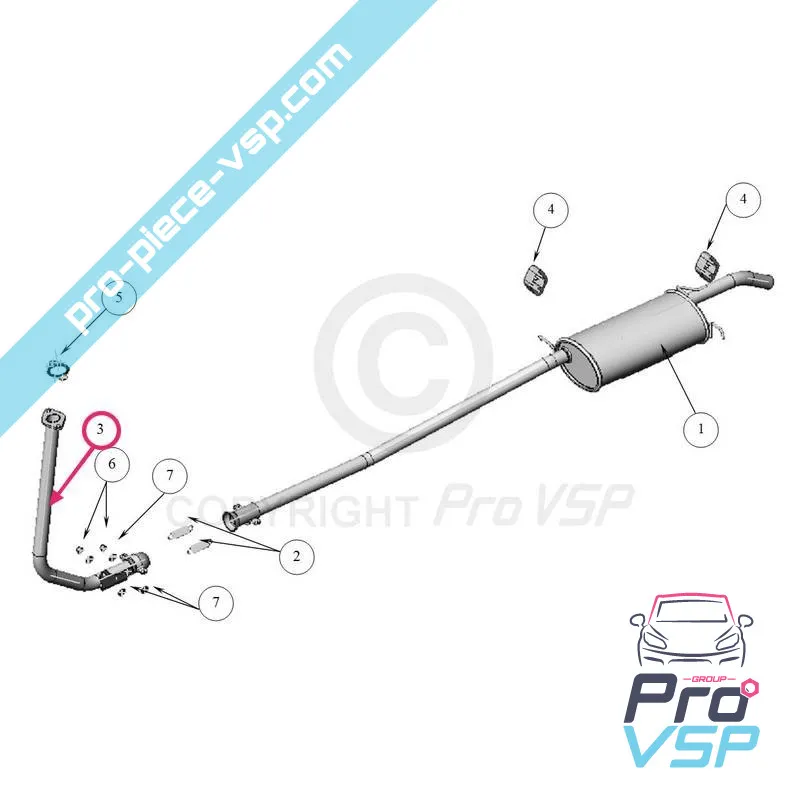 Exhaust manifold Ligier Nova 3rd editing, Be-up 2nd editing, Be-two , Xtoo 1st assembly