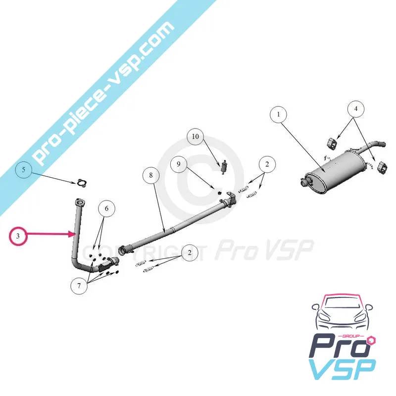 Collettore di scarico Ligier Nova 3 ° editing, Be-up 2a modifica, Be-two , Xtoo 1a assemblaggio