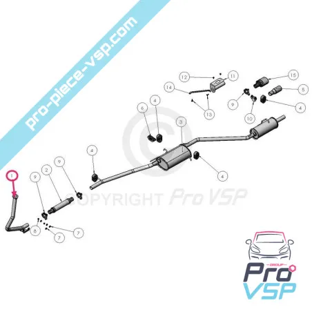 Collecteur d'échappement Ligier Xtoo 2ème montage , Xtoo Max