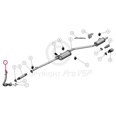 Pakokaasuputki katalysaattorilla Ligier Xtoo Max, Be-up Lgw 523 mpi
