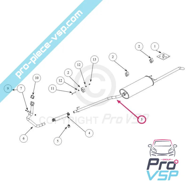 Echappement pour Ligier Nova ( 1er montage )