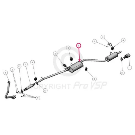 Echappement silencieux pour Ligier Xtoo 2 ( 2 ème montage )