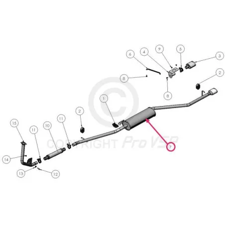 Echappement silencieux pour Ligier Xtoo R , RS , Optimax II et Microcar Cargo