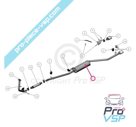 Echappement silencieux pour Ligier Xtoo S et Dué JS42