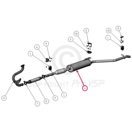 Abgas stiller Ursprung für Ligier Ixo (Motor DCI )