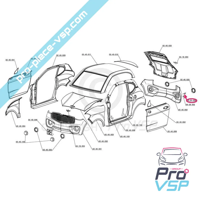 Radar de reversión para Chatenet Barooder , Speedino , CH26 , CH28 , CH30 , CH32 , Sporteevo , Pick-up