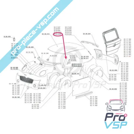 Windshield amount exterior straight color imitation carbon for Chatenet CH26 , CH28 , CH30 , CH32 , Sporteevo , Pick-up