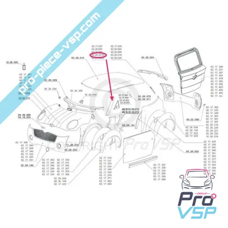 Anzahl der Belebung der Außenseite der Kohlenstofffarbe der Nachahmung Chatenet CH26 , CH28 , CH30 , CH32 , Sporteevo Pick-u