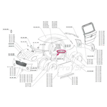 Fram Wing Hubcap rakt i borstat aluminium för Chatenet CH26 , CH28 , CH30 , CH32 , Sporteevo , Pick-up