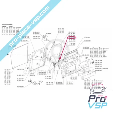 Ascensore in vetro elettrico destro per Chatenet CH26 , CH28 , CH30 , CH32 , Pick-up , Sporteevo