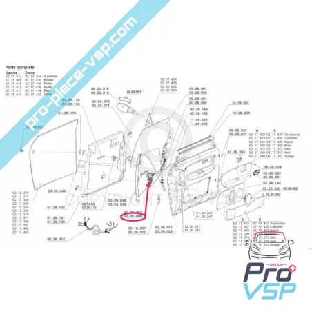 Right door lock for Chatenet CH26 , CH28 , CH30 , CH32 , Sporteevo , Pick-up