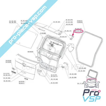 Richtige Lukenscharnier für Chatenet CH26 , CH28 , CH30