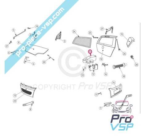 Bloqueio de bagageira original para Chatenet Microcar Jdm