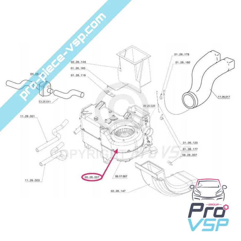Heizblock für Chatenet CH26 , CH28 , CH30 , CH32 , Pick-up , Sporteevo