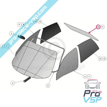 Fereastra din spate pentru ligier xtoo 1