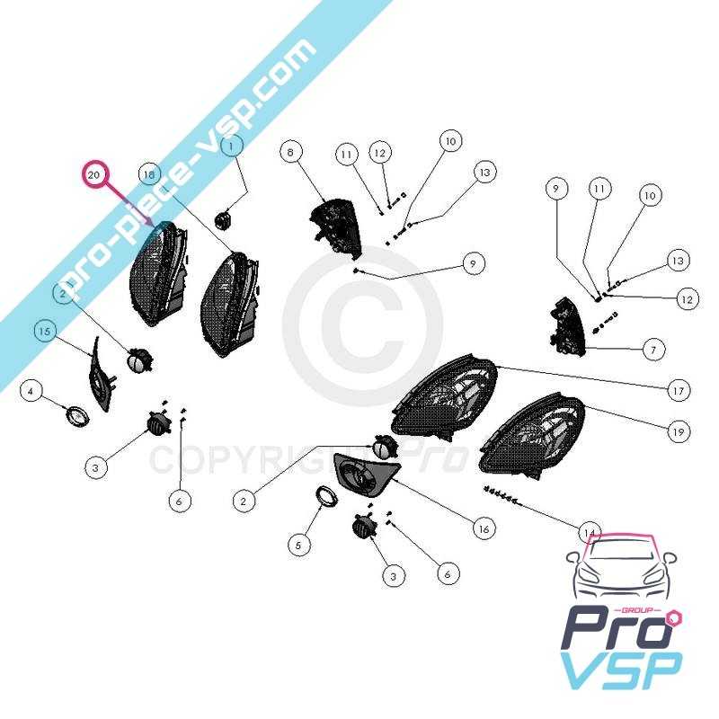 Right headlight (chrome bottom)