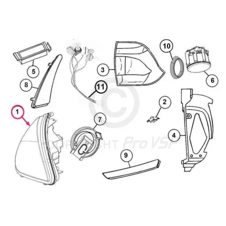 Majakka oikea musta tausta Aixam City , Roadline , Crossline , Scouty , Crossover , GTO , Impulsion