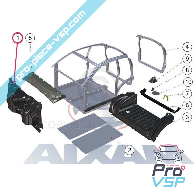 Tablier avant pour Aixam Impulsion Vision