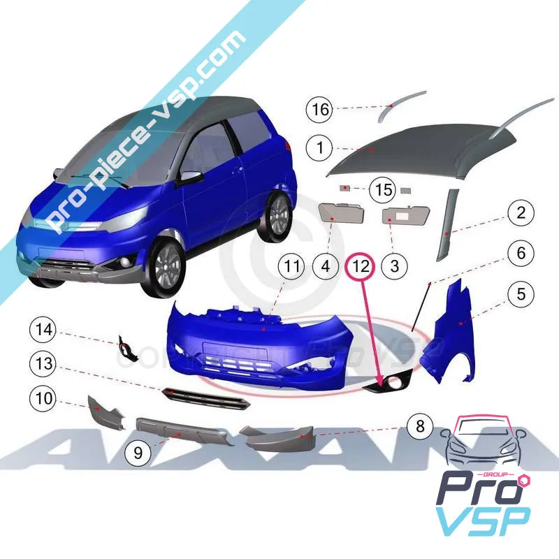 Entourage de niebla Aixam Vision