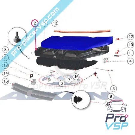 Hood lining for Aixam Vision