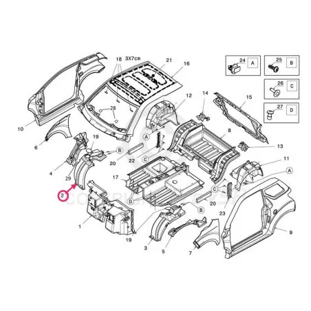 Etupyörän kulku Alkuperä Ligier JS50 Vaihe 1