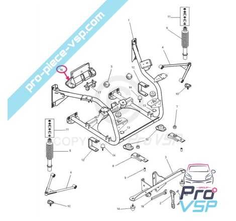 Suporte do motor traseiro para microcar mgo 1 2 m8 f8c JSRC Ligier (motor Lombardini focs progress )