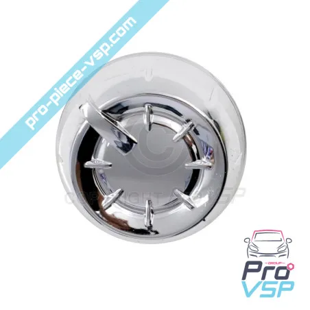 Bouton de ventilation chromé central origine pour Aixam