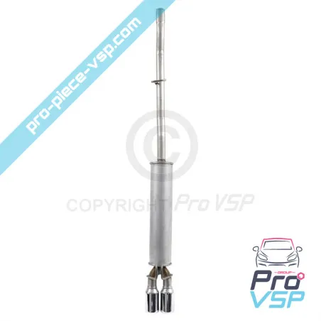 Silenziatore di scarico posteriore Due uscite cromate per Chatenet CH26 motorizzato Yanmar