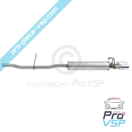 Silenziatore di scarico posteriore Due uscite cromate per Chatenet CH26 motorizzato Yanmar