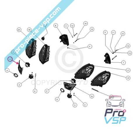 Cubículo de nevoeiro direito para ligier ixo v1